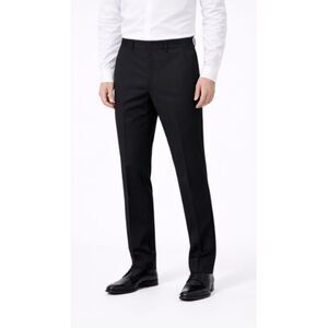 Vince Men's Dress Trousers Size 38 Regular Black Tailored Straight Leg Formal